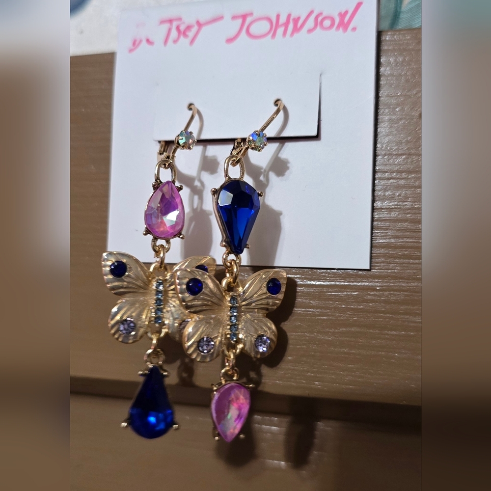 Betsey Johnson Butterfly Earrings